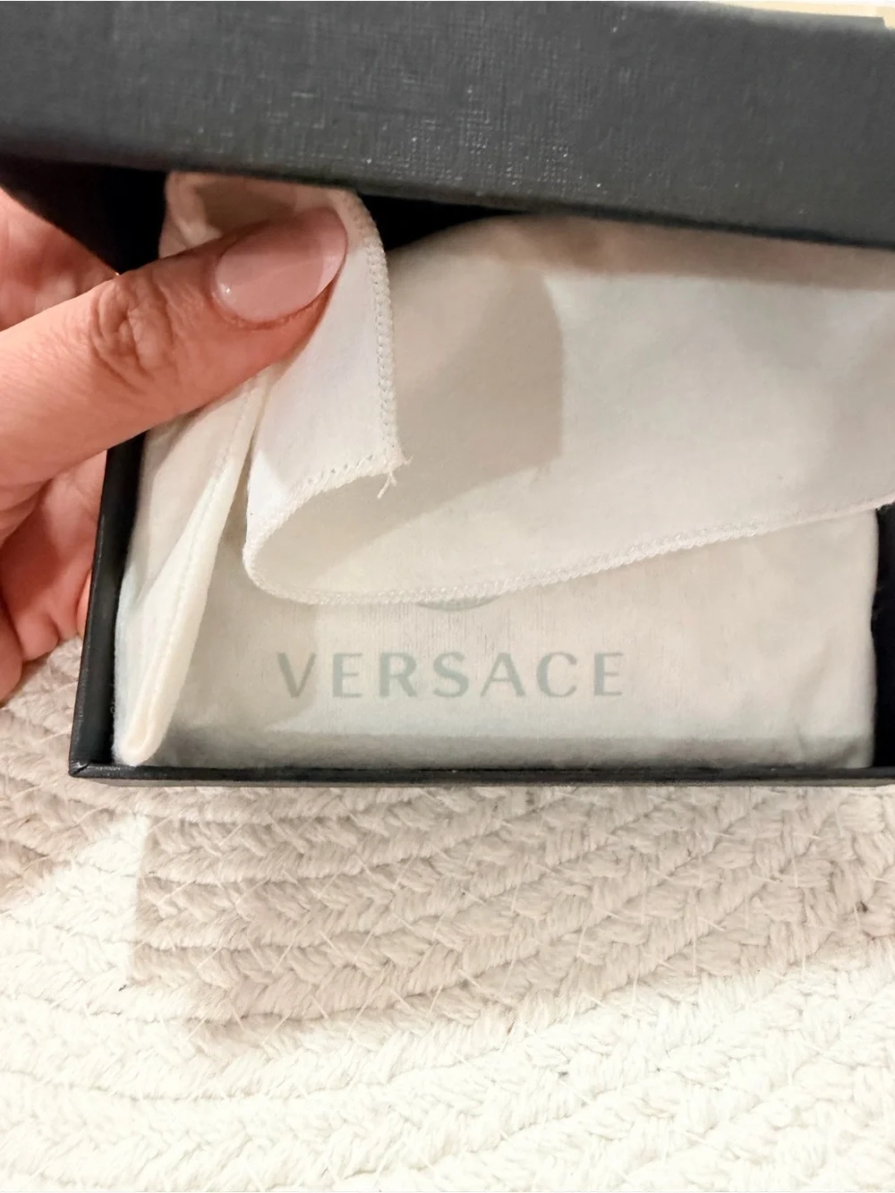 Versace Authentic Quilted Leather Medusa Card Holder | Brand New, dust bag + Box